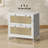 2 Drawer File Cabinet with Lock, Vertical Filing Cabinet with Keys, Rattan Drawers and Adjustable Hanging Bar for Letter, A4 and Legal Size Paper, White