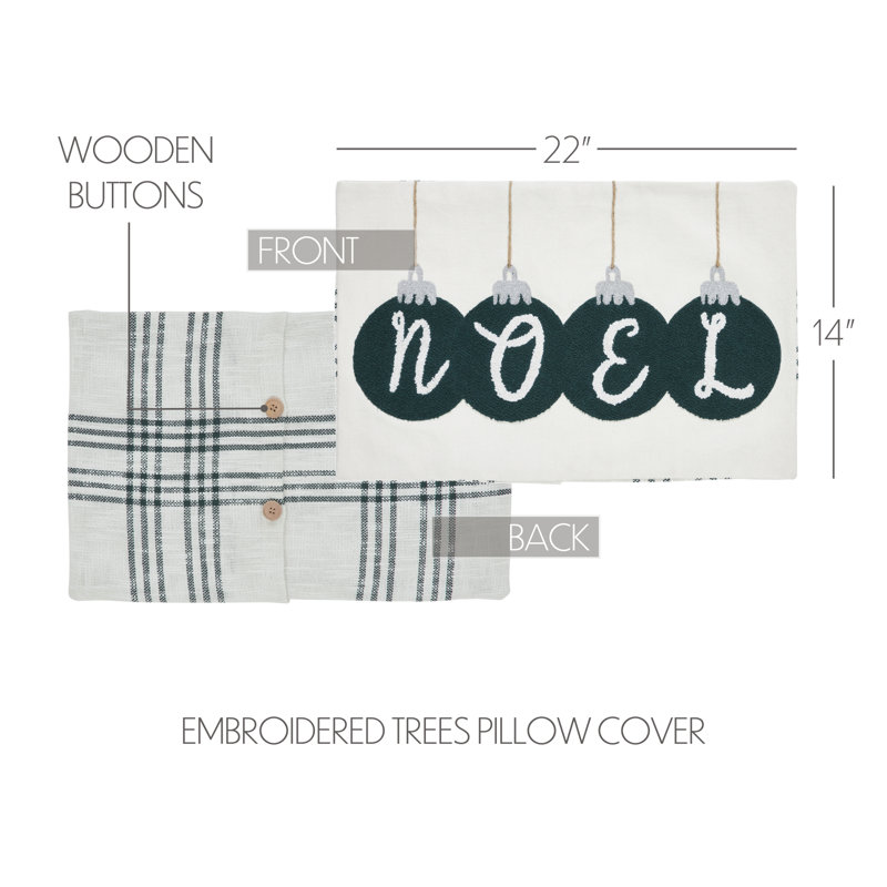 Pine Grove Plaid Noel Cotton Pillow Cover
