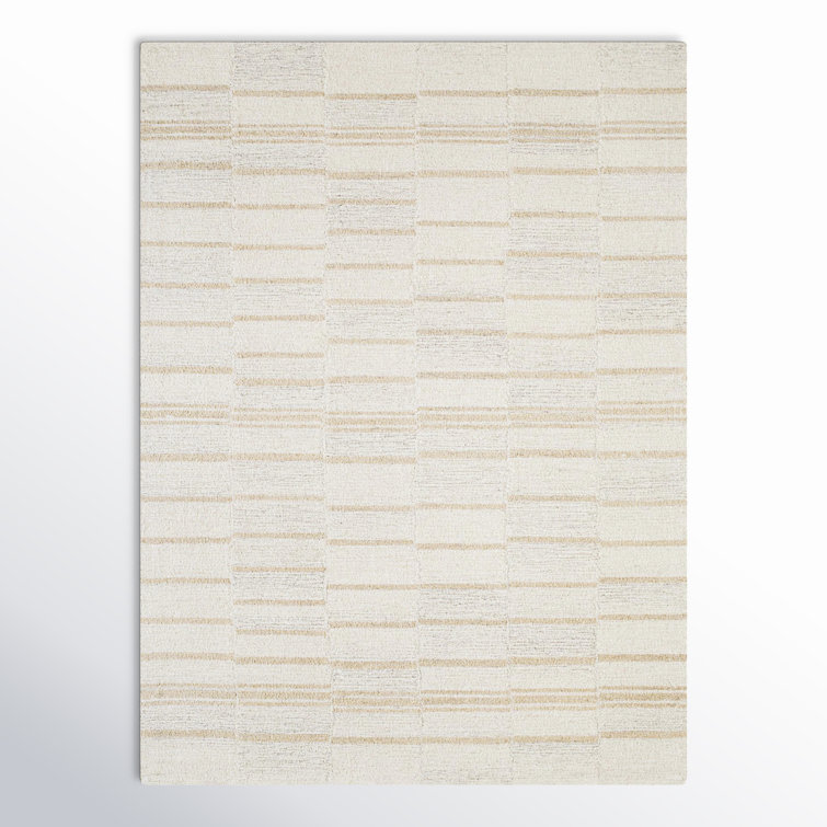 Demie Hand Tufted Wool Abstract Area Rug