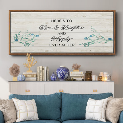 Floral Happily - toile encadrée