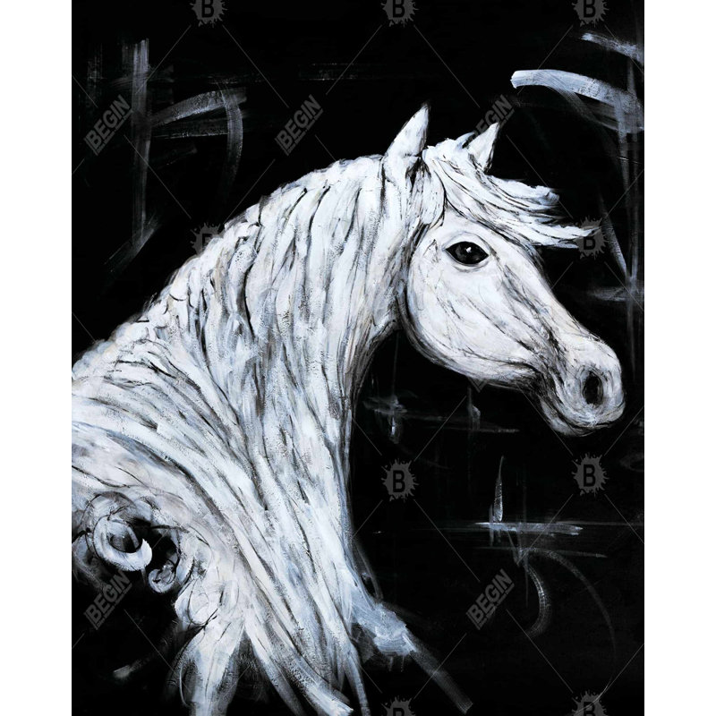 Impression de profil de cheval sur toile