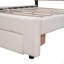 Grand lit plateforme tapissier Teddy