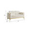 Ensemble de salon 3 pièces (canapé + causeuse + chaise) en bois et or-2114565456