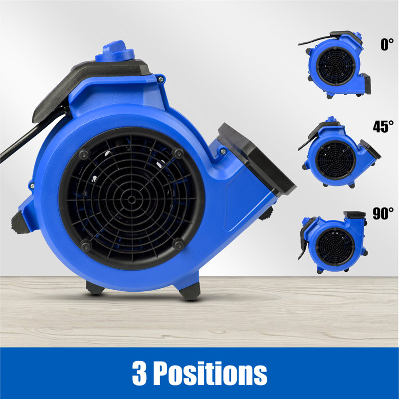 Vacmaster 550 CFM Lightweight Portable Air Mover with Push Button Control