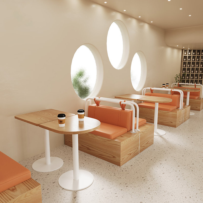 Bancs décontractés de style crème et café décontracté