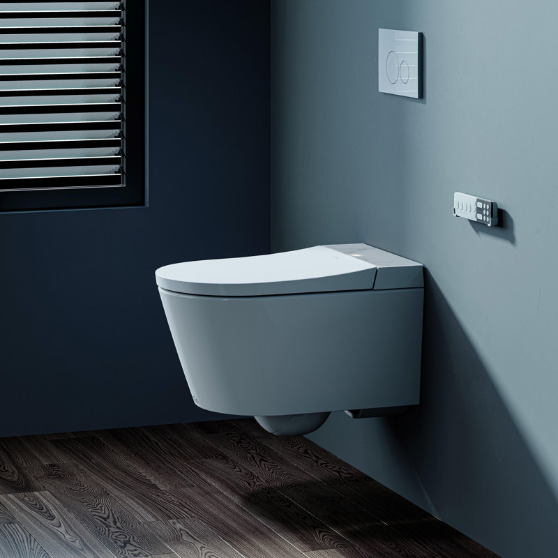 HOROW Smart Toilet Bidet Heated Seat Warm Water Dryer Remote Control Rimless UK