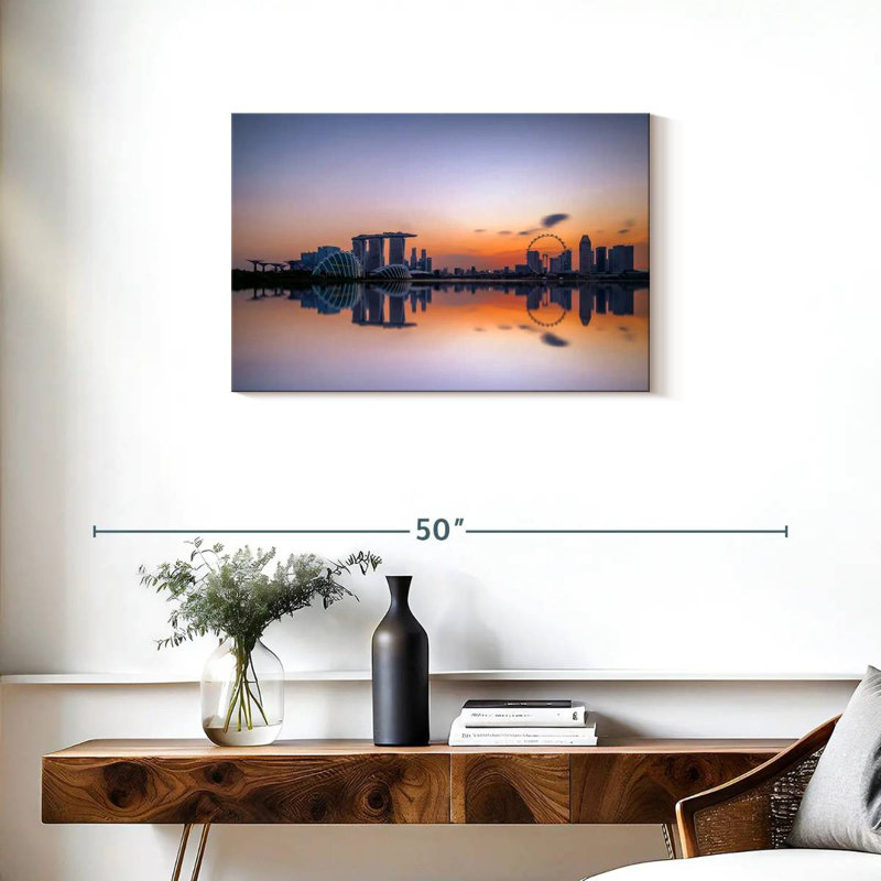 Sireci Singapore Sunset Skyline, 20" H x 30" W