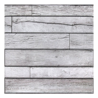 10 panneaux muraux à peler et à coller en faux bois 11,8 "x 11,8" 3D
