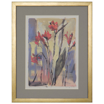 Lilas et feu par Daughdrill - peinture encadrée