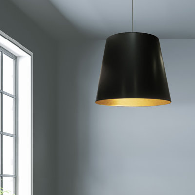 Oversized Drum 1 Light Single Cone Pendant