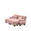 Canapé-lit Cloud pour le salon, canapé 2 places en chenille avec 2 coussins lombaires et 2 coussins décoratifs, canapé rembourré à accoudoirs larges avec 2 repose-pieds, chenille-1242169393