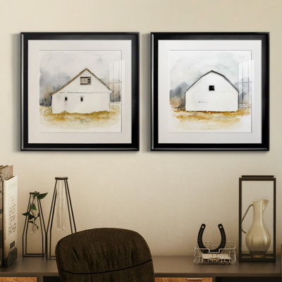 " White Barn I " 2 - Pieces