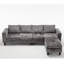 Canapé modulaire en chenille avec repose-pieds Bjorn-637926730