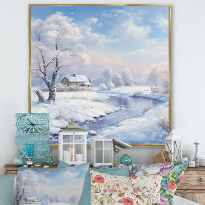 " Farmhouse Snow Winter Scenery I "