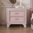 Velvet Solid Wood Nightstand-1240682474