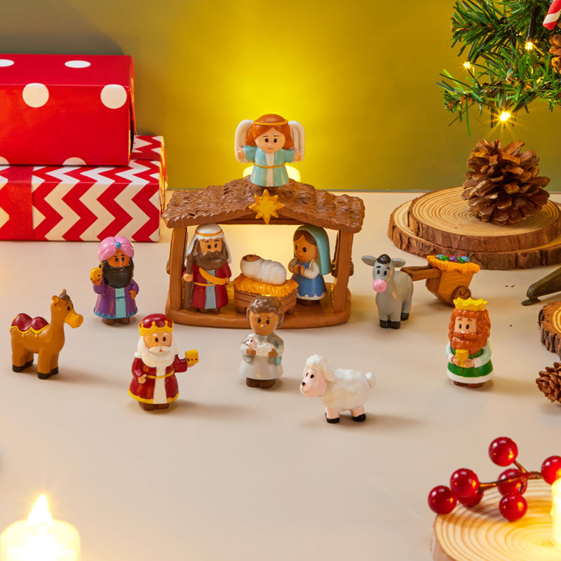 Ensemble de crèche de Noël 13 pièces