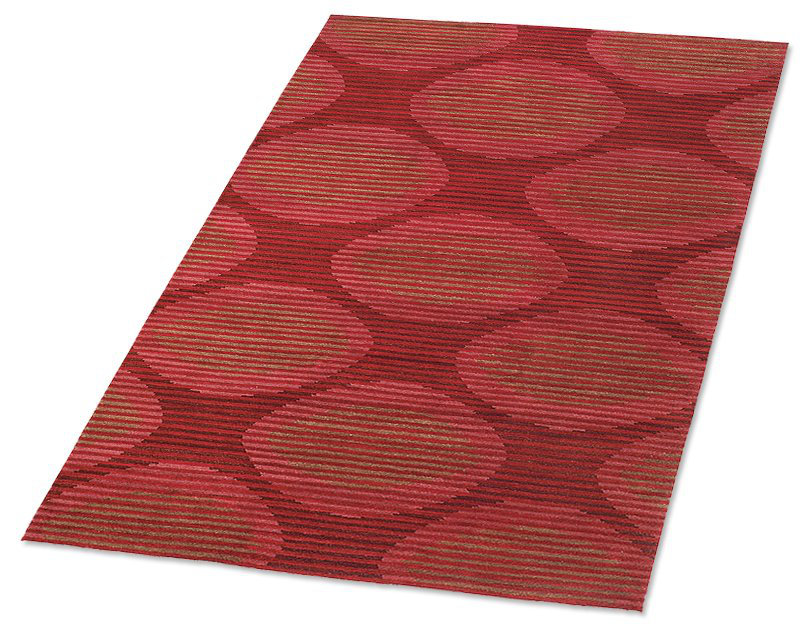 Kiwi Wool Geometric Area Rug in Pink/Red/Taupe, Rectangle 10' x 14'