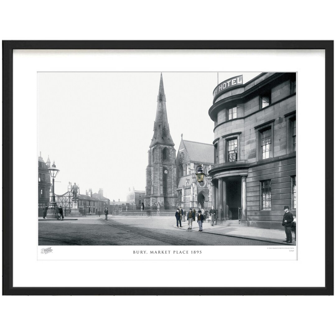 Gerahmter Fotodruck Bury, Market Place 1895 von Francis Frith