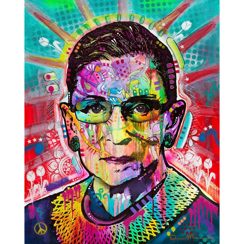 «Red Barrel Studio®», collection Dean Russo, art sur toile tendue sous le titre: Ruth Bader Ginsburg, H 24 po x l 20 po