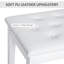 Banc de piano, fauteuil de piano en duo avec coussin rembourré en similicuir et structure en bois, banc à clavier capitonné, blanc
