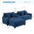 Cottie 111.8" W 3-Piece Reversible Corduroy Sectional-96766389