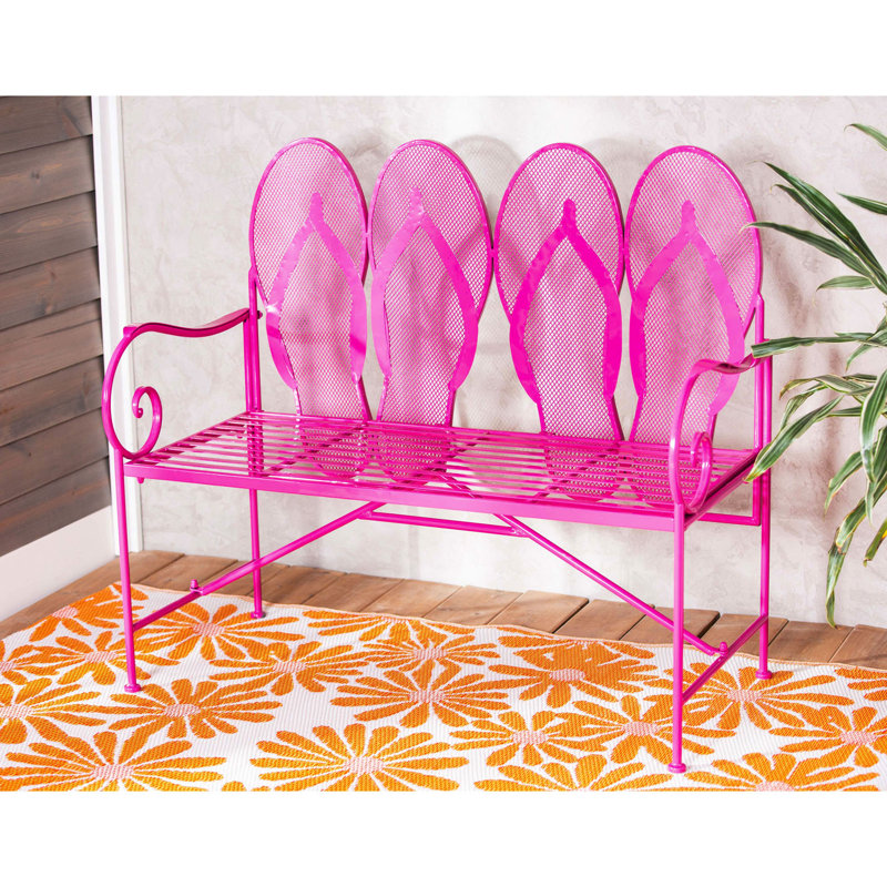 Adilynne Metal Outdoor Bench