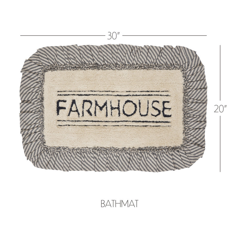 Tapis de bain Sawyer Mill, L 20 po x L 30 po, Crème foncé