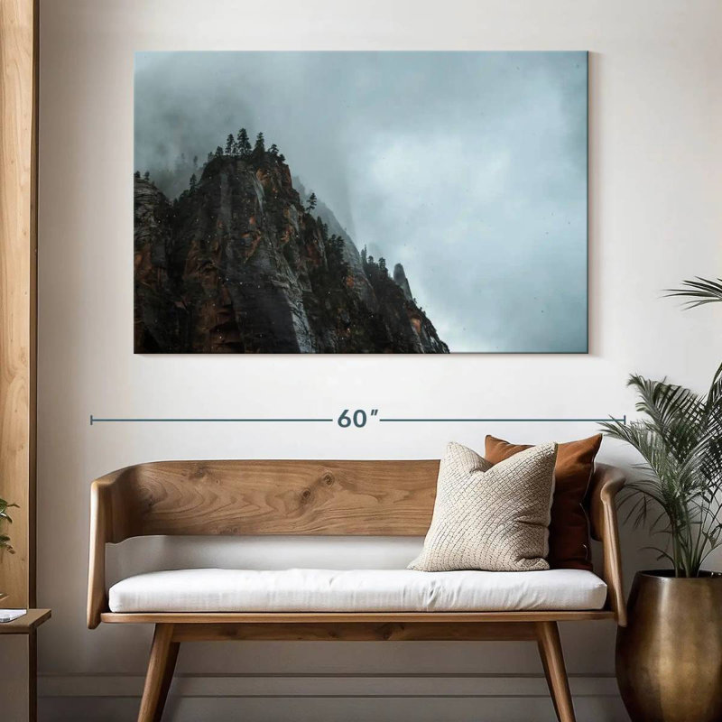 Alvord Foggy Rocky Mountain Peak, H 34 po x l 51 po