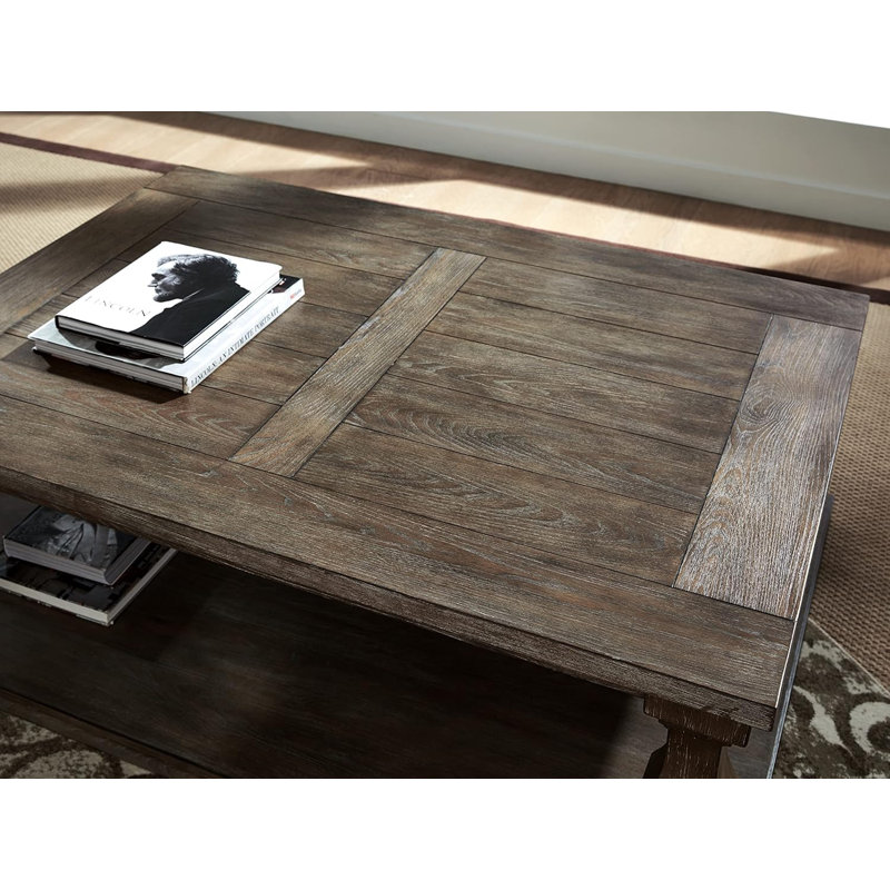 Coffee Table, Weathered Gray Finish