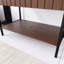 35.8 In. Single Sink Freestanding Dark Walnut Bath Vanity With Black Sintered Stone Top Unassembled