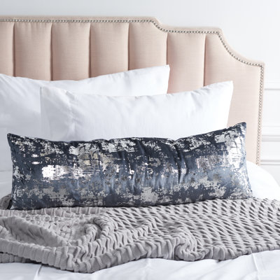 Abstract Cotton Blend Reversible Throw Pillow