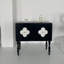 Console rectangulaire en bois massif noir-674386931