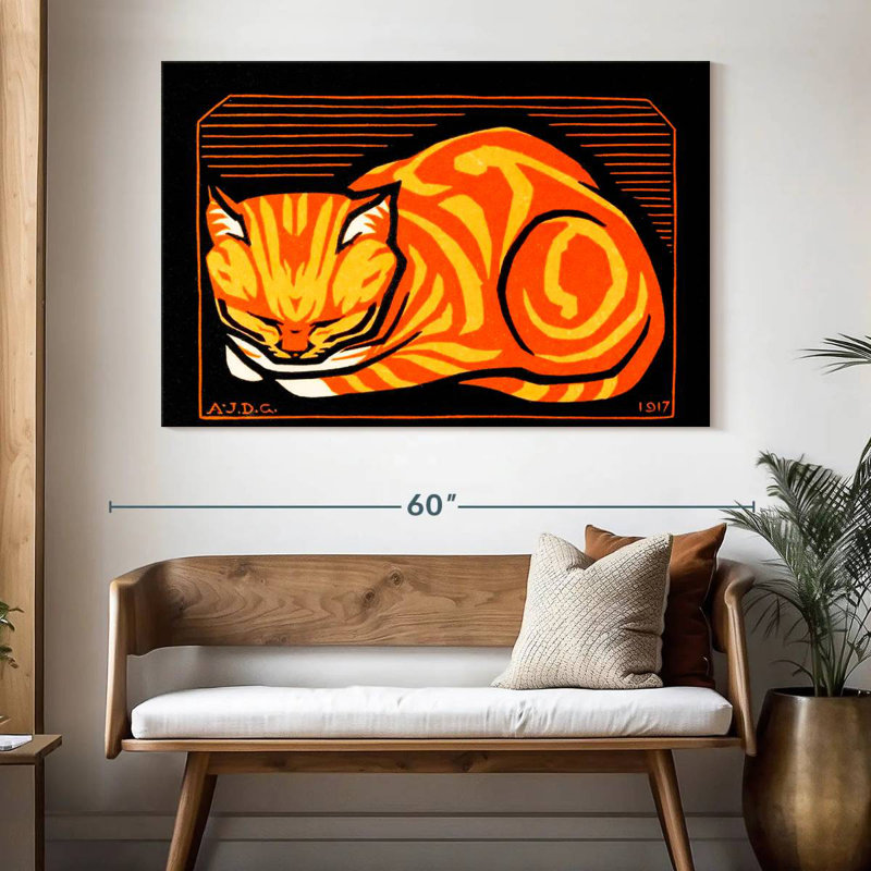 Brampt December Cat, 34" H x 51" W