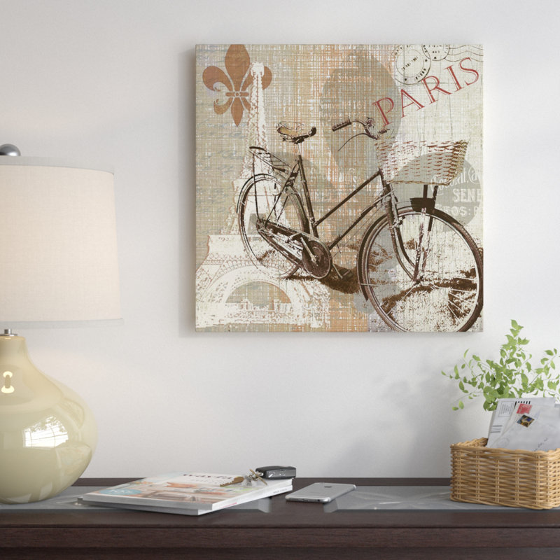 Paris Trip, impression sur toile tendue, H 18 po x l 18 po x P 1,5 po, Toile encadrée noire, Pas de tapis
