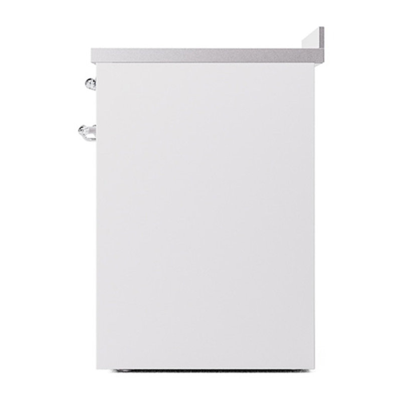 ILVE Nostalgie II 30 in Induction Range, White/Chrome