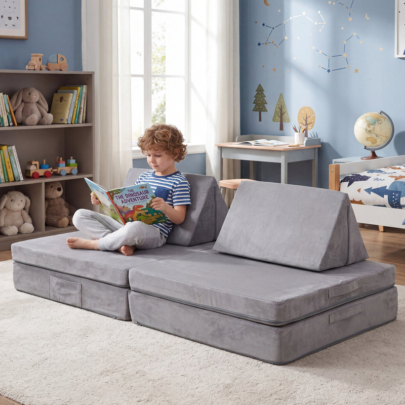 Modular Kids Play Sofa Couch , Gray