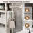 Over The Toilet Storage Freestanding Metal Wood with Shelf-363327268