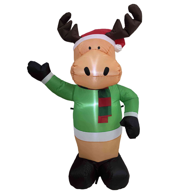 Lighted Inflatable Reindeer Outdoor Christmas Decoration - 4.25'