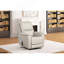 Fauteuil relevable de style contemporain avec accoudoirs en forme de selle et port USB