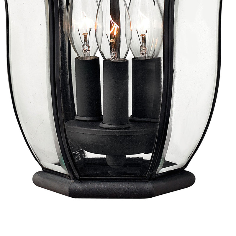 San Clemente 3-Light Outdoor Wall Lantern, Museum Black