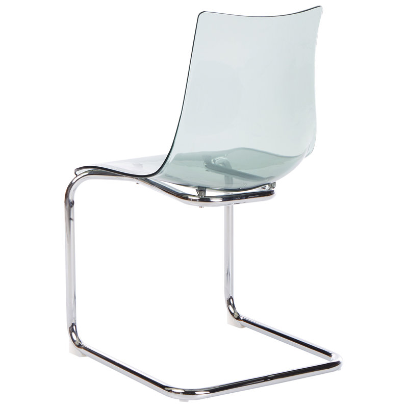 Danyail 16.54cm H Full Back Side Chair in Transparent Black