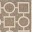 Tapis brun / brun clair à motif géométrique Arneshia-20794304