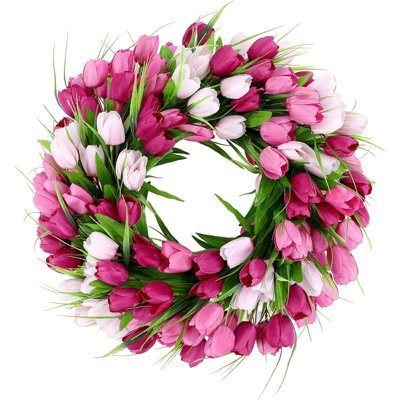 Couronnes de fleurs artificielles de 20 pouces pour la porte d'entrée
