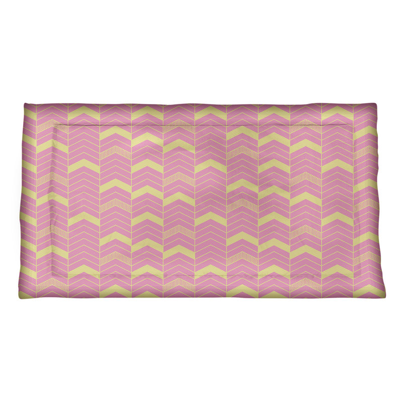 Taie décorative Rhonda, Très grand, Polyester, Rose / Jaune