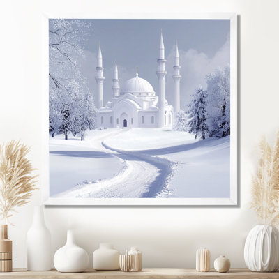 Mosquée dans la neige, Bursa, Turquie, impression d'art mural paysage