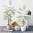 Artificial Palm Tree, 4ft/5ft Tall Decorative Fake Palm Tree In Pot, Large Fake Palm Tree-196900863-196900803