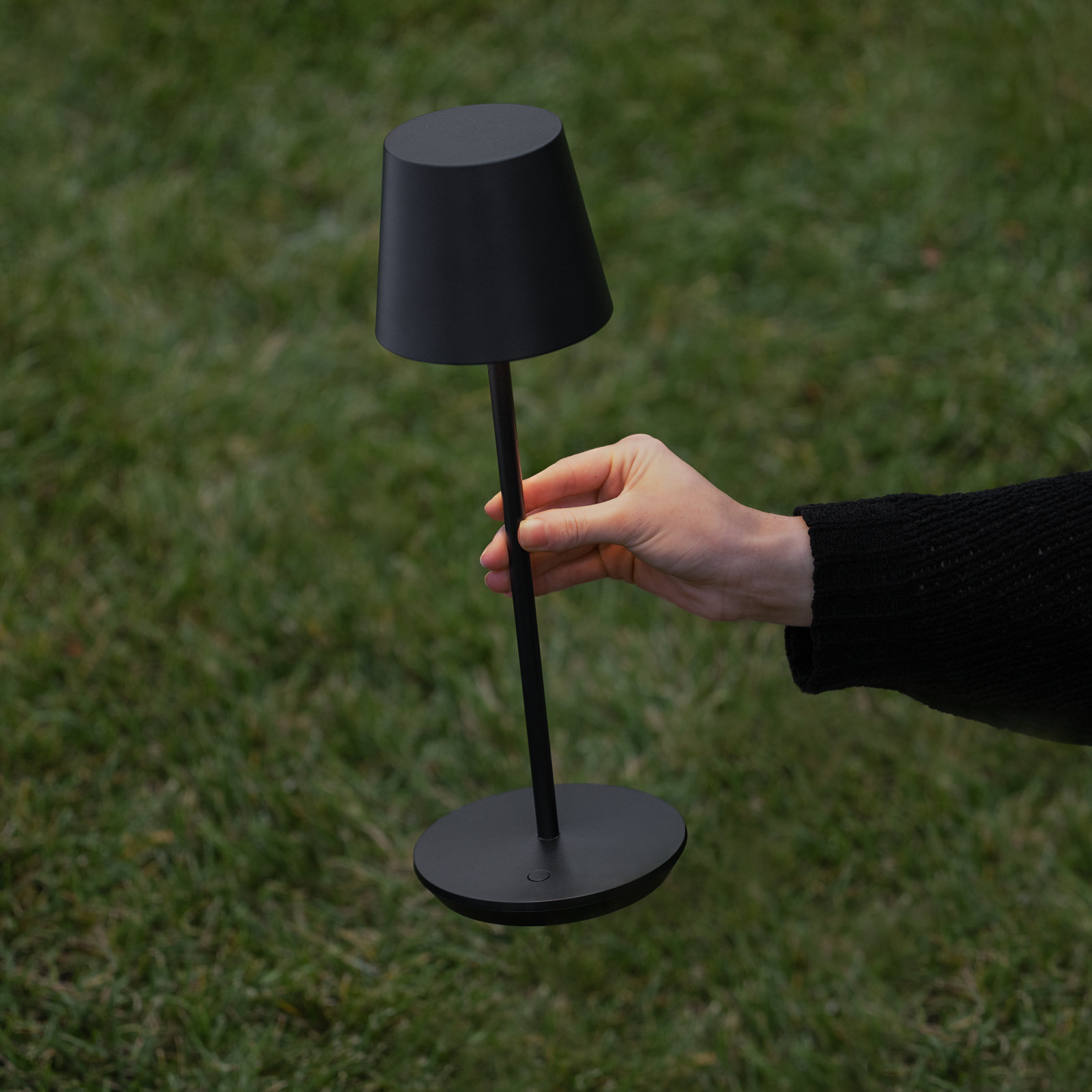 Nevis Accent Rechargeable Table Lamp, Black
