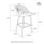 Tabouret de bar rembourré matelassé Ejvind-115236583-88133149