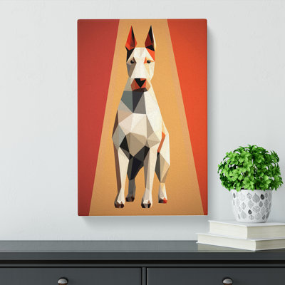 English Bull Terrier Geometric - Wrapped Canvas