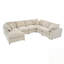 Canapé modulaire en U avec repose-pieds mobile-860365035